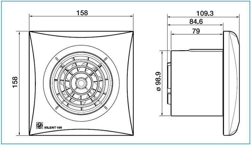 Накладной вентилятор Soler & Palau SILENT-300 CHZ Plus Белый (Таймер, Датчик влажности)