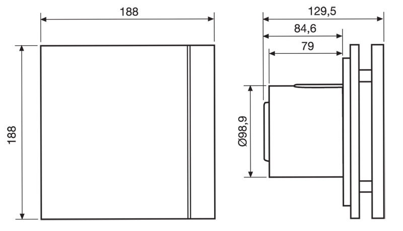 Вентилятор Soler & Palau Silent Design 100 CZ transparent strip (с прозрачной полоской)