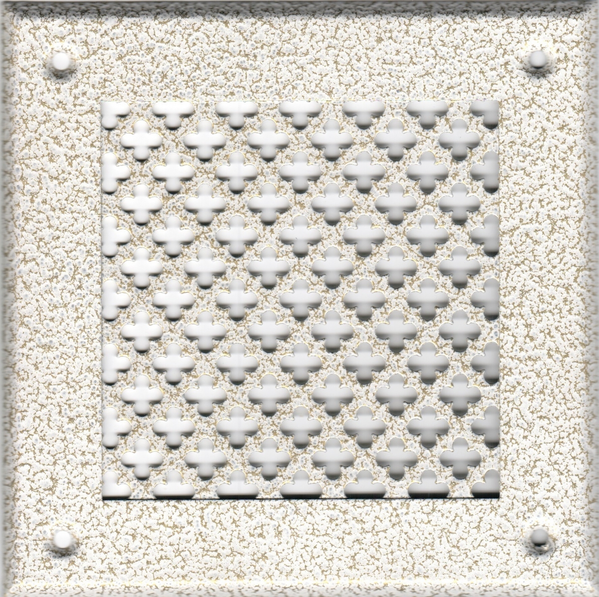 Решётка 150 150 белый антик, большой цветок