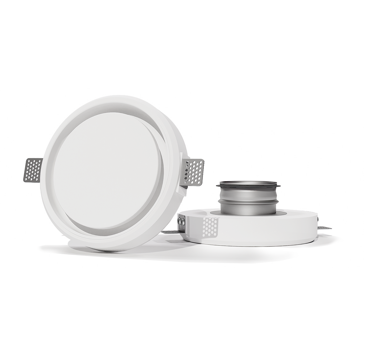 Диффузор под покраску скрытого монтажа SECRET RING 100/90 с приточно-вытяжным вентилятором