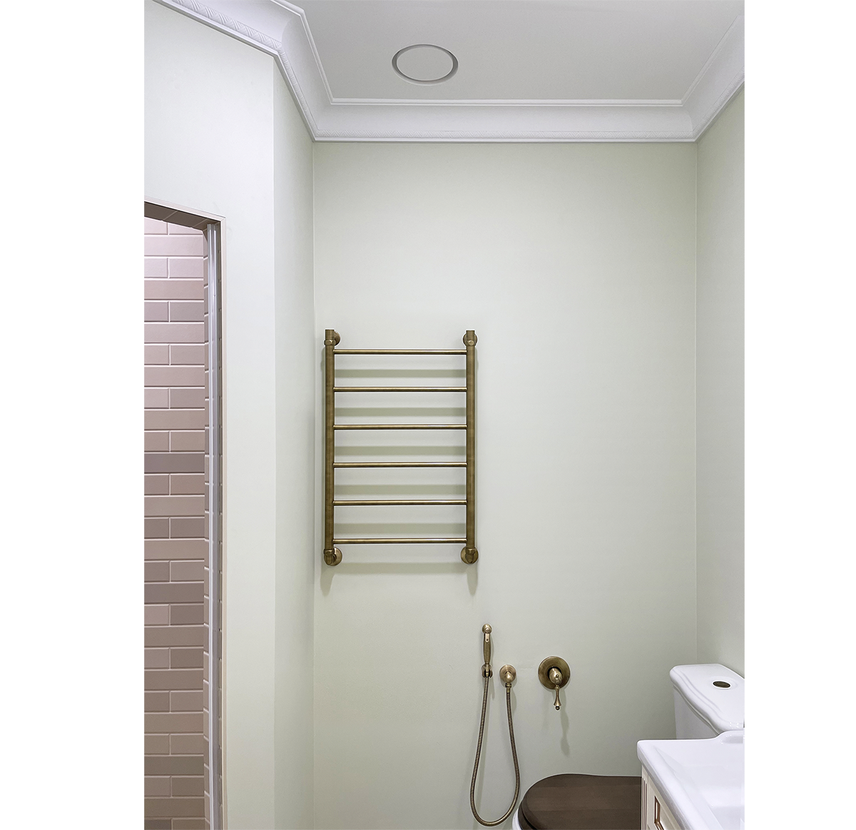 Диффузор под покраску скрытого монтажа SECRET RING 100/90 с приточно-вытяжным вентилятором