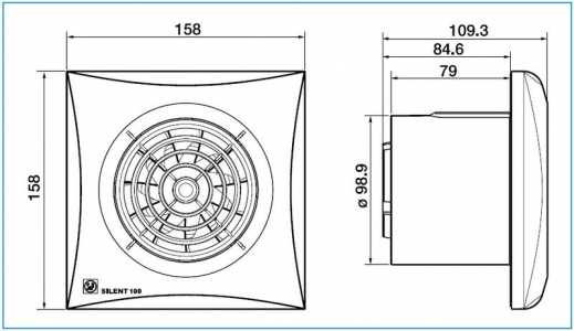 Накладной вентилятор Soler & Palau SILENT-100 CRZ IVORY (таймер)