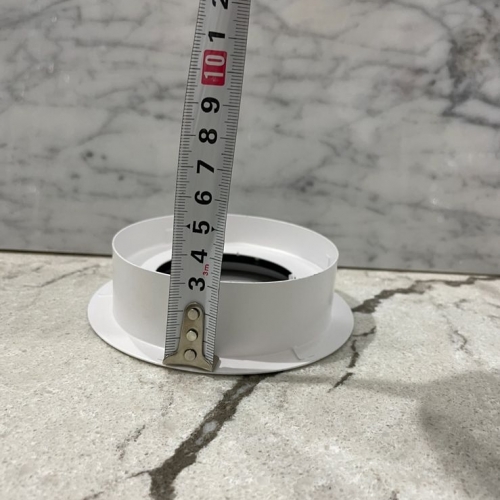 Анемостат со стеклянной внешней частью FOZA D 100 мм. Матовое зеркало. Белый круглый