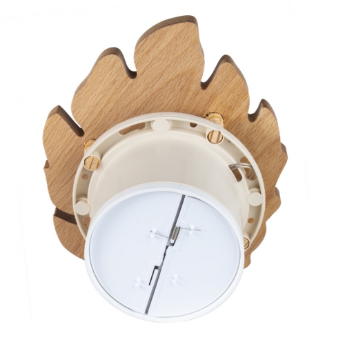 Высокотемпературный жаростойкий вентилятор Mmotors для бани и сауны мм-s 100 дубок (дерево) с обратным клапаном