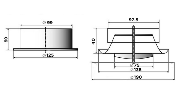Диффузор стальной приточно-вытяжной FoZa PV-100 Зеленый матовый RAL6028