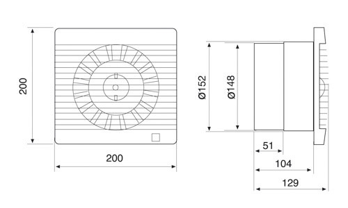 Накладной вентилятор Soler & Palau Decor 300CH (Таймер, Датчик влажности)