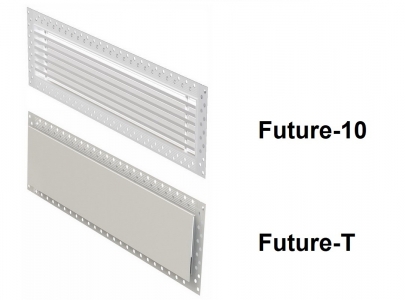 Дизайнерская съемная решетка для скрытого монтажа Brofer FUTURE-10 300x100 белая