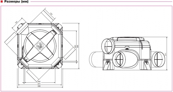 Многозональный вентилятор Soler & Palau OZEO E ECOWATT 2