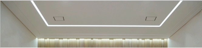 Диффузор под покраску скрытого монтажа SECRET FRAME 100/90 с приточно-вытяжным вентилятором