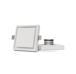 Диффузор под покраску скрытого монтажа SECRET FRAME 100/90 с приточно-вытяжным вентилятором