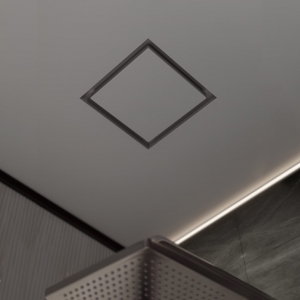 Диффузор под покраску скрытого монтажа SECRET FRAME 100/90 с приточно-вытяжным вентилятором